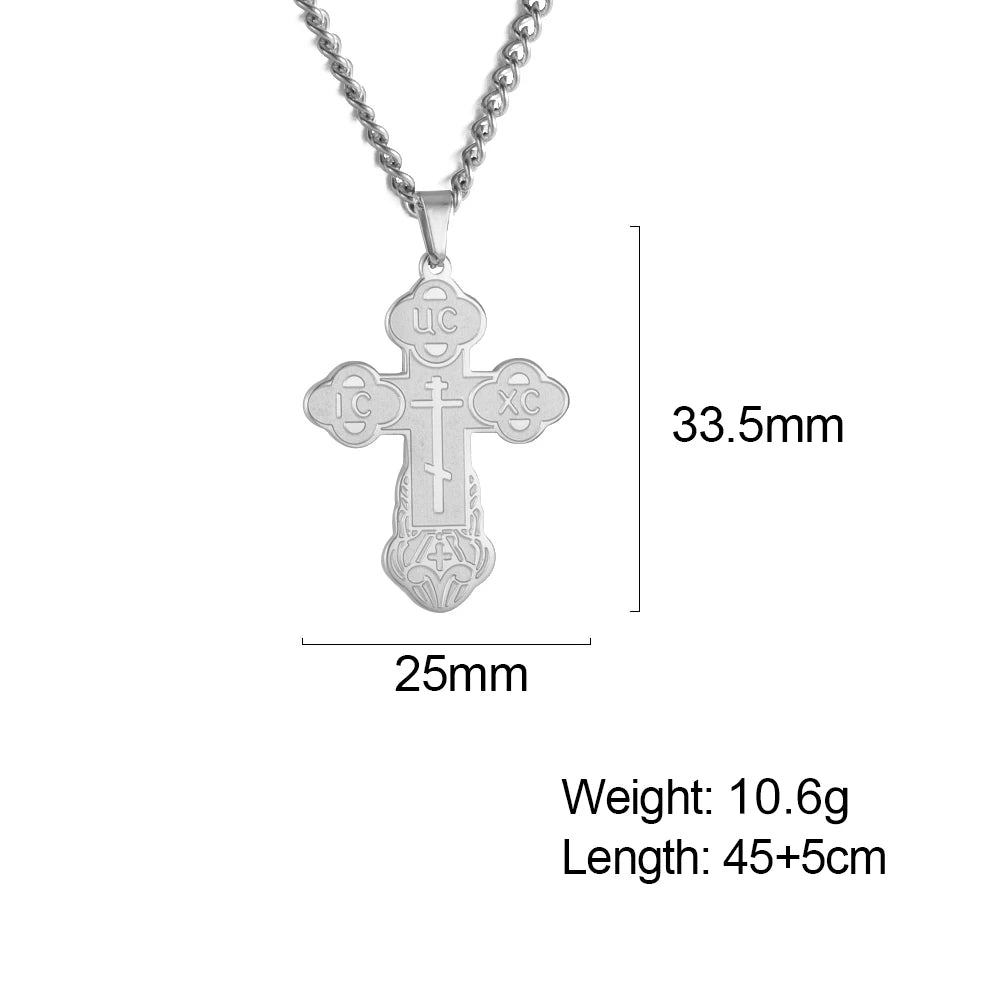 Orthodox Cross Pendant Necklace