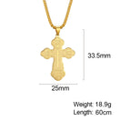 Orthodox Cross Pendant Necklace