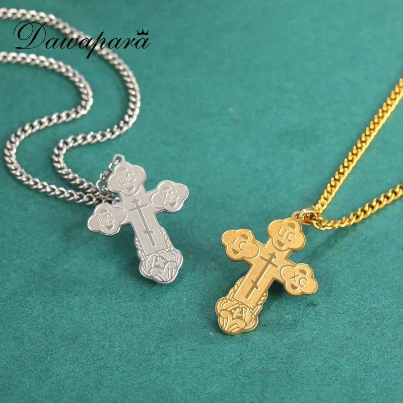 Orthodox Cross Pendant Necklace