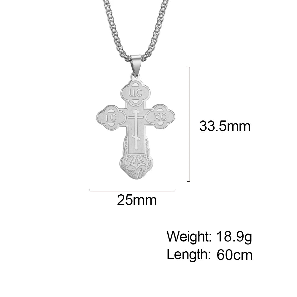Orthodox Cross Pendant Necklace