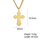 Orthodox Cross Pendant Necklace