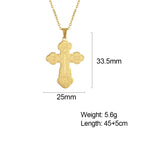Orthodox Cross Pendant Necklace