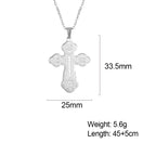 Orthodox Cross Pendant Necklace