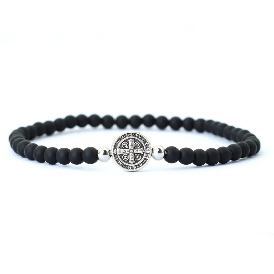 Beaded Jesus Cross Bracelet