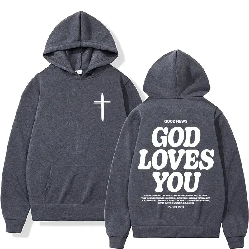 God Loves You Vintage Hoodie