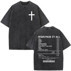 Jesus Faith Overcomes Fear Washed T-Shirt