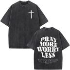 Jesus Faith Overcomes Fear Washed T-Shirt