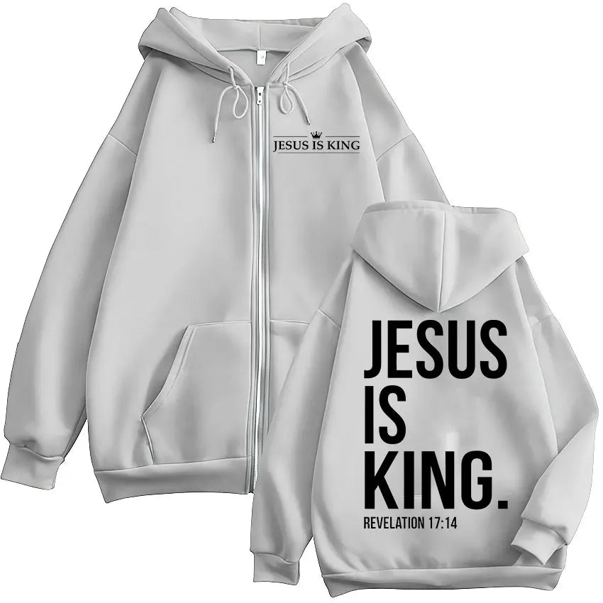 Jesus Is King Zip Hoodie