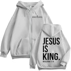 Jesus Is King Zip Hoodie