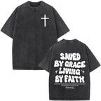 Jesus Faith Overcomes Fear Washed T-Shirt