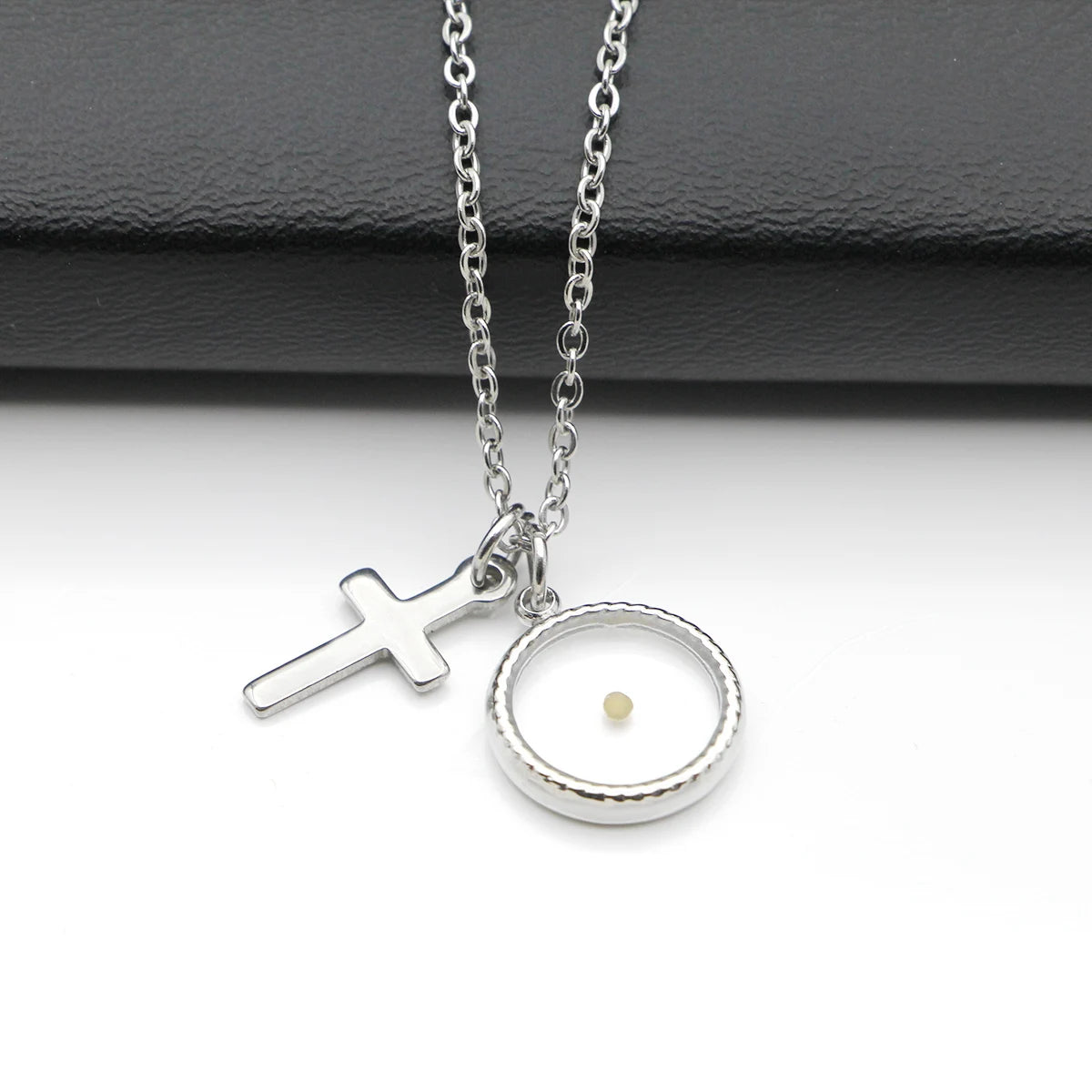 Mustard Seed Cross Necklace