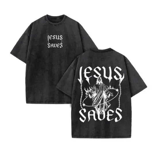 Jesus Washed Oversized Graphic Tee