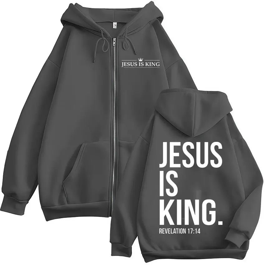 Jesus Is King Zip Hoodie