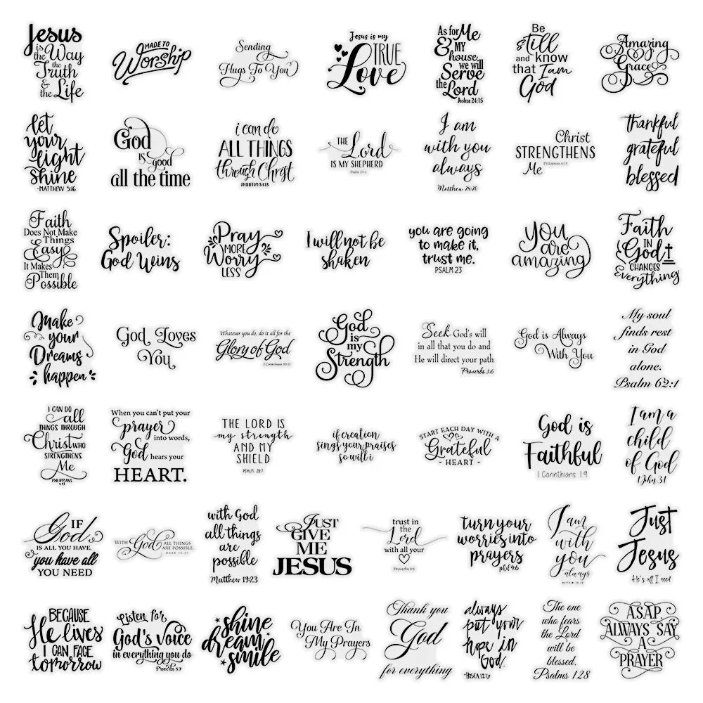 Bible Verse Graffiti Sticker Pack