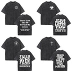 Jesus Faith Overcomes Fear Washed T-Shirt