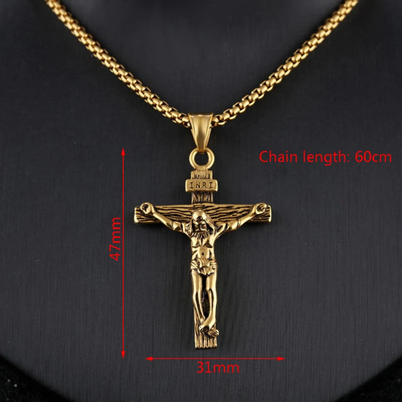 Men’s Stainless Steel Cross Necklace