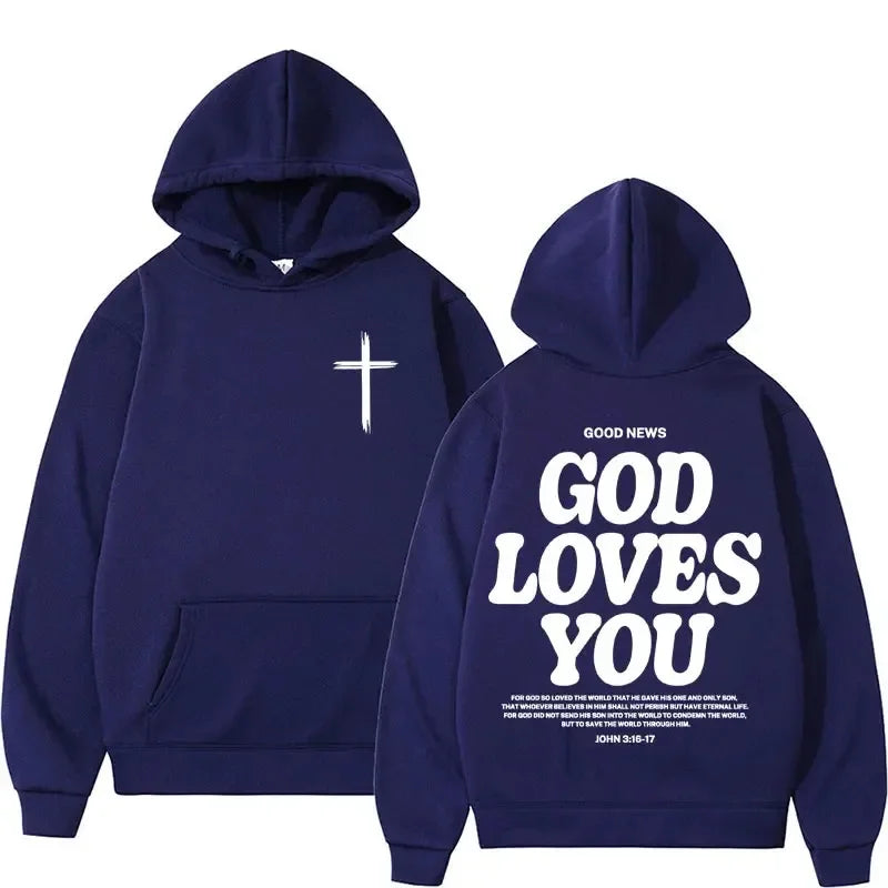 God Loves You Vintage Hoodie