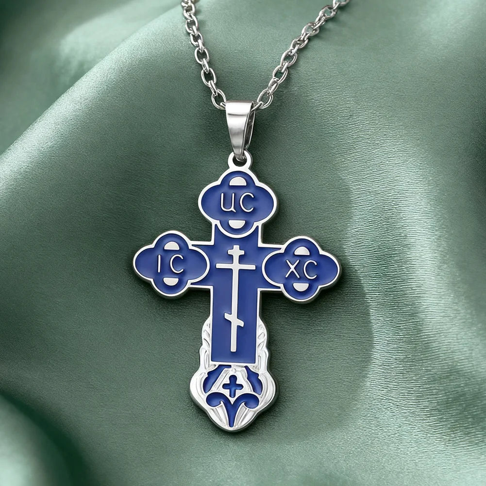 Orthodox Cross Pendant Necklace