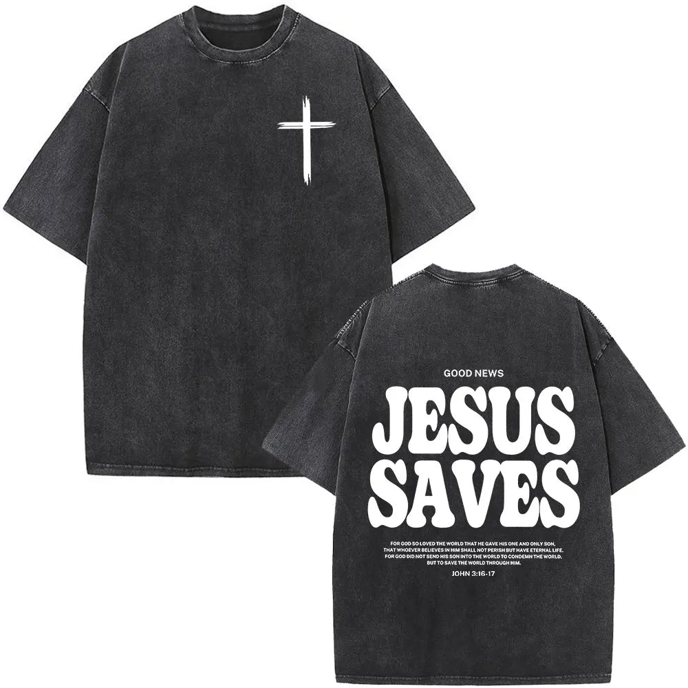 Faith Over Fear Bible Verse Washed Tee