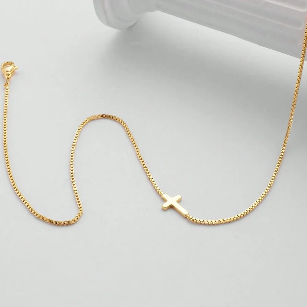 Mini Gold Cross Necklace