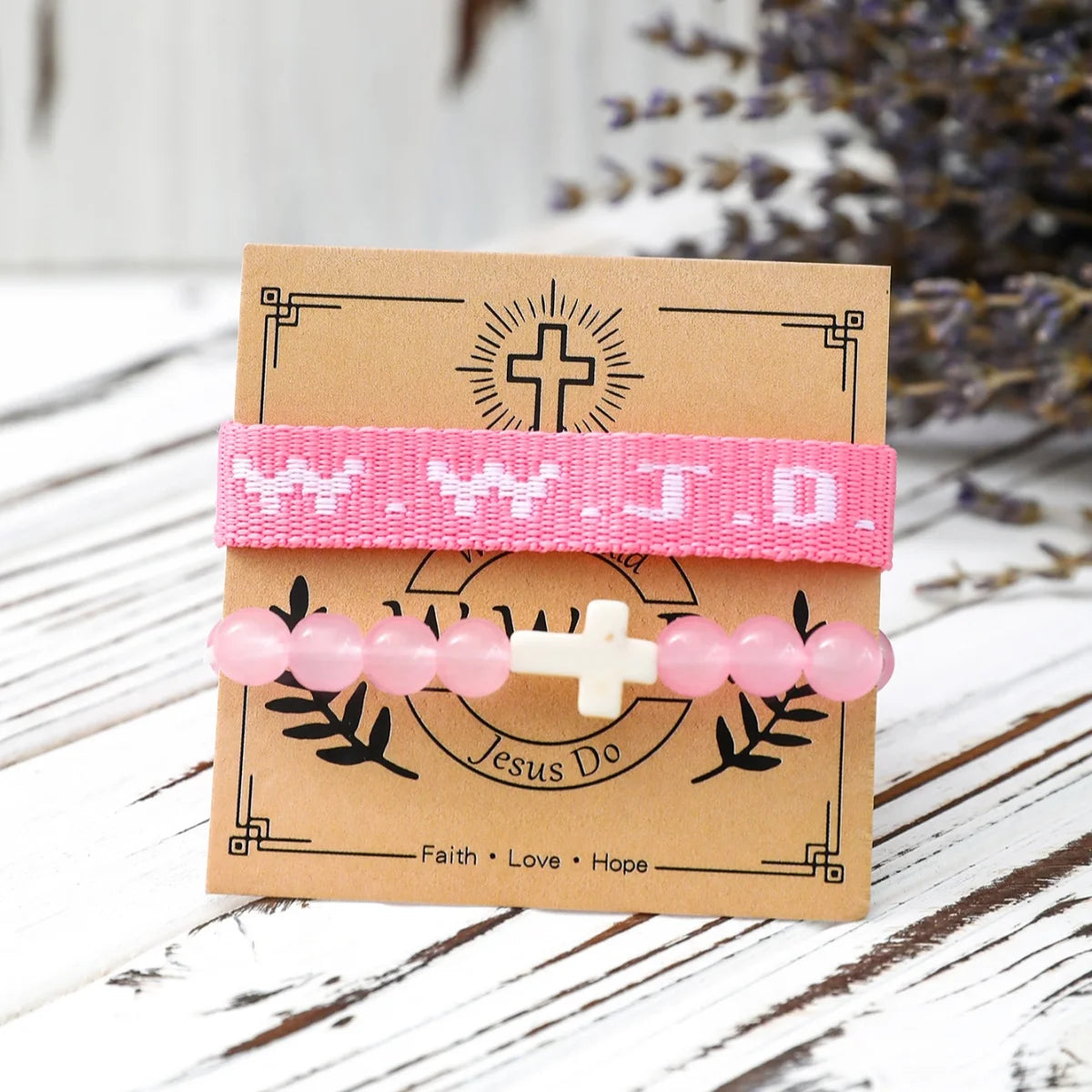 WWJD Beaded Bracelet Set