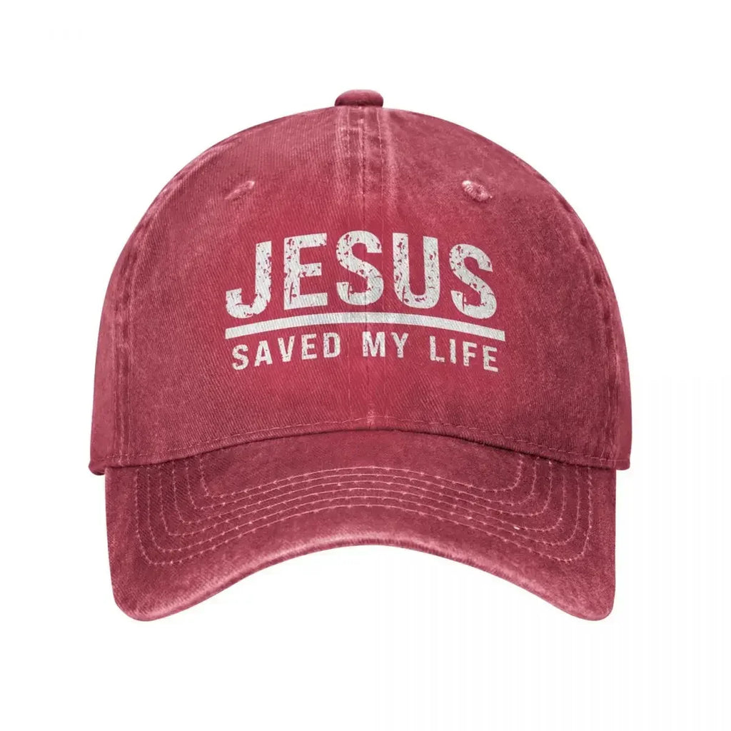 Jesus Saved My Life Ponytail Cap