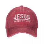 Jesus Saved My Life Ponytail Cap