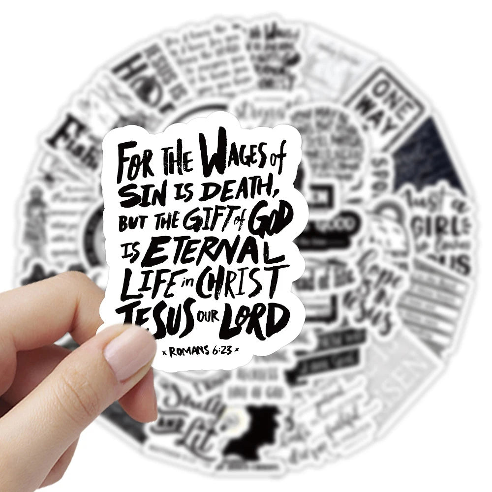 Jesus Phrase Graffiti Stickers
