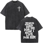 Jesus Faith Overcomes Fear Washed T-Shirt