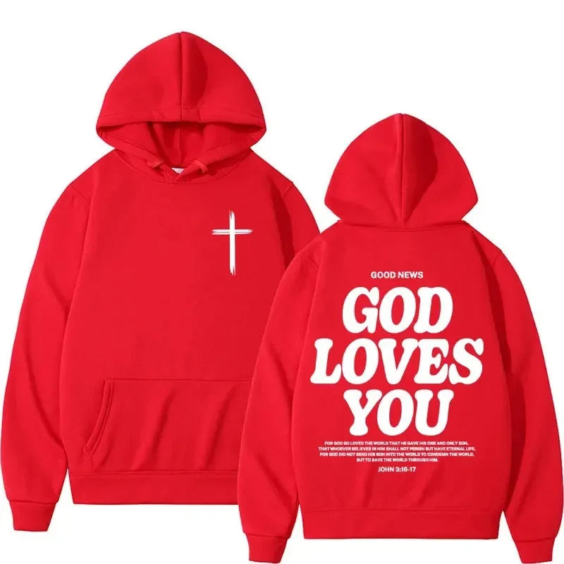 God Loves You Vintage Hoodie