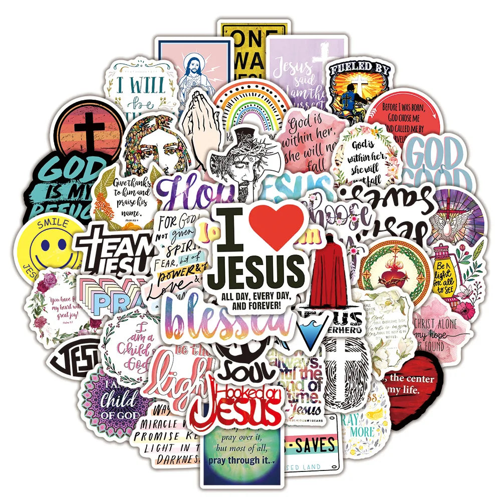 Cartoon Jesus Bible Sticker Pack