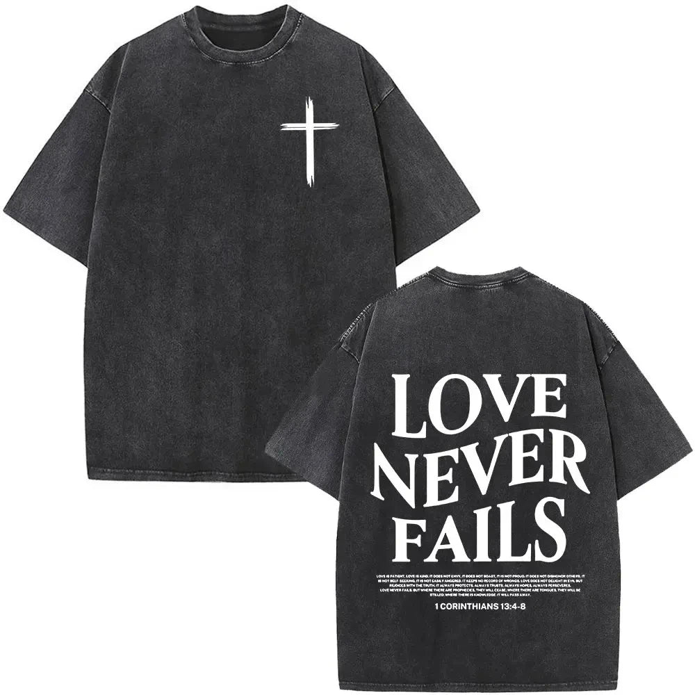 Jesus Faith Overcomes Fear Washed T-Shirt
