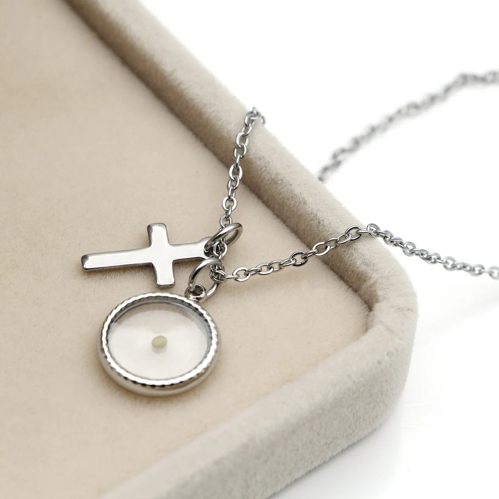Mustard Seed Cross Necklace