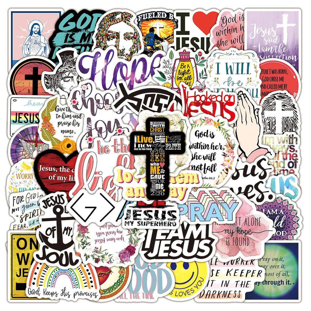 Cartoon Jesus Bible Sticker Pack