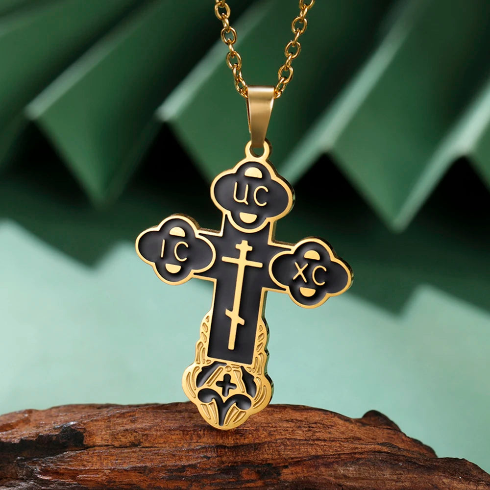 Orthodox Cross Pendant Necklace