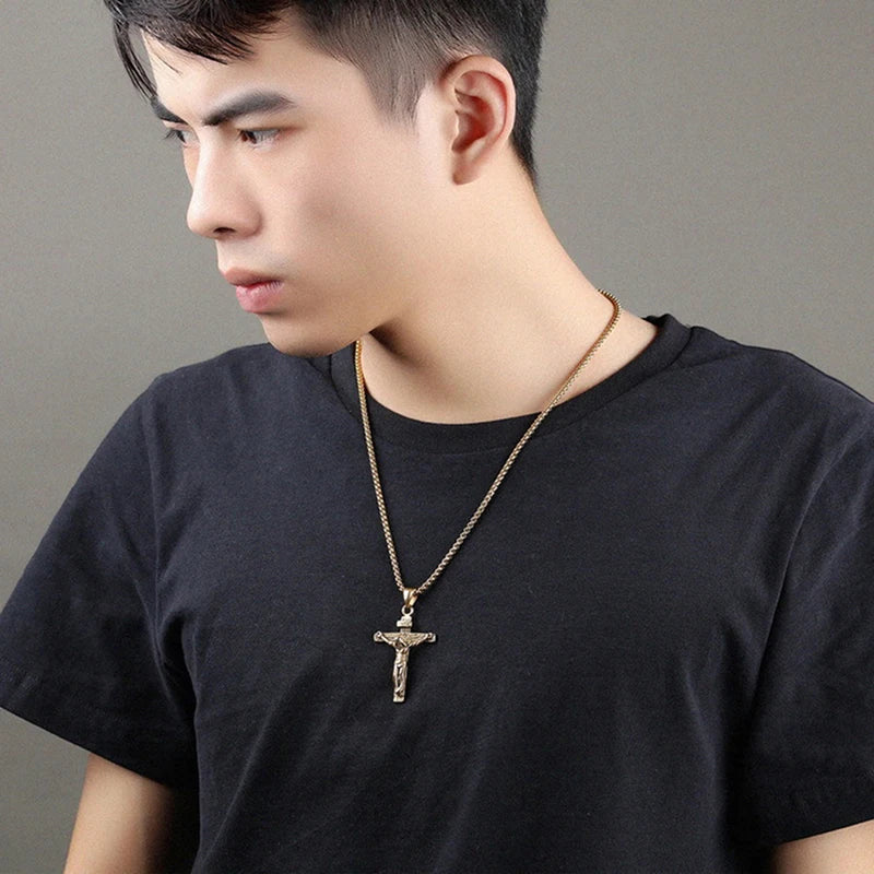 Men’s Stainless Steel Cross Necklace