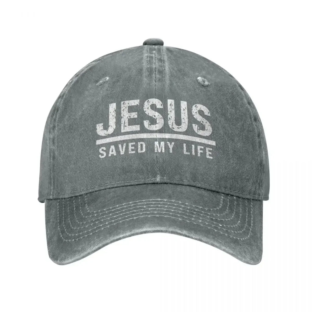 Jesus Saved My Life Ponytail Cap