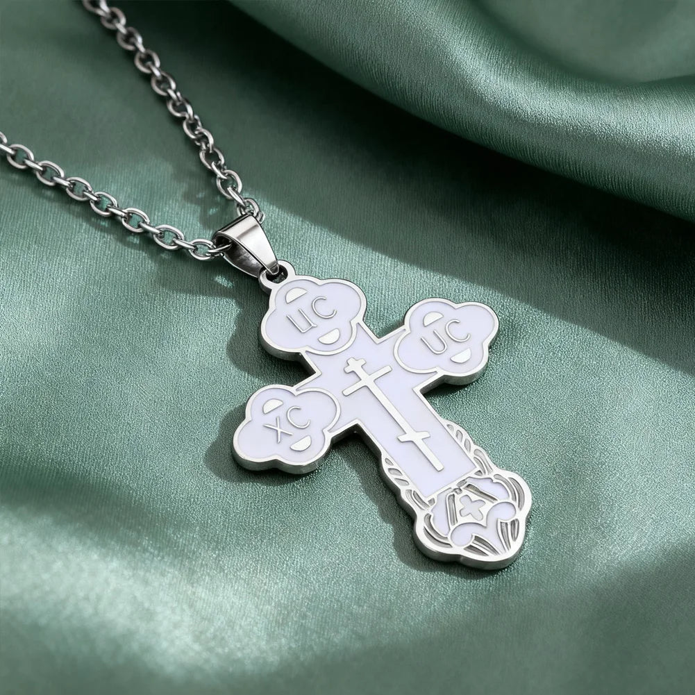 Orthodox Cross Pendant Necklace