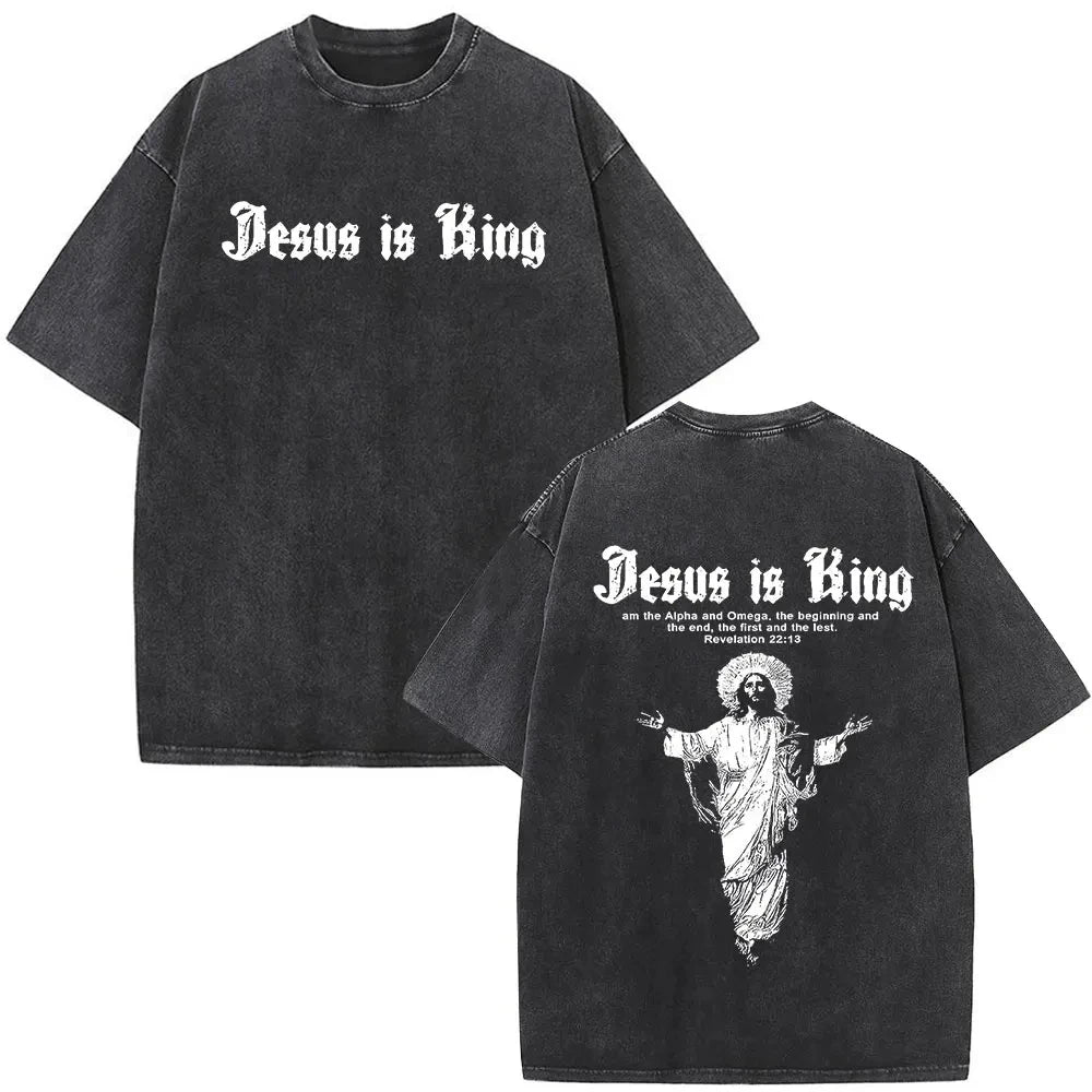 Jesus Faith Overcomes Fear Washed T-Shirt