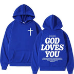 God Loves You Vintage Hoodie