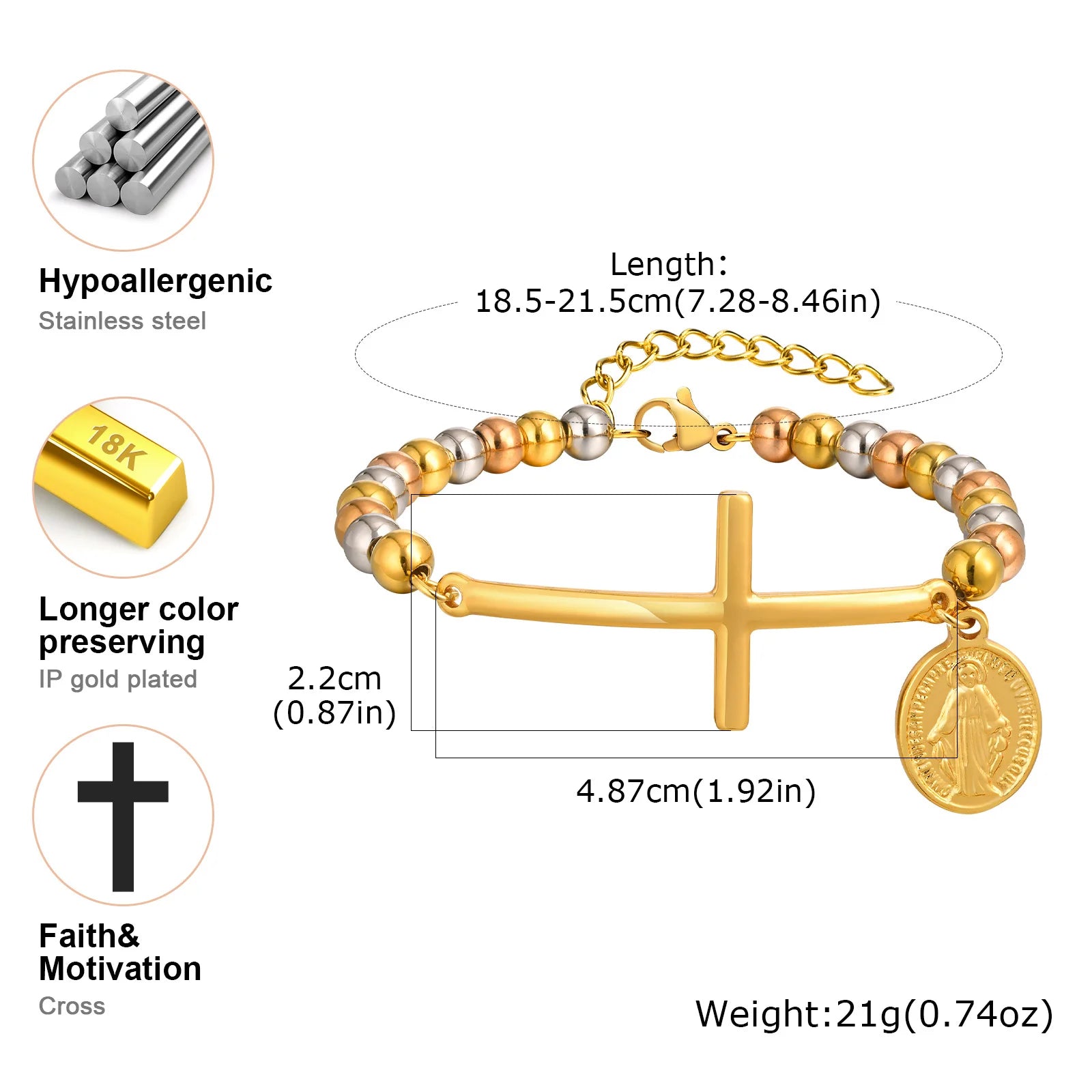 Saint Benedict Cross Bracelet