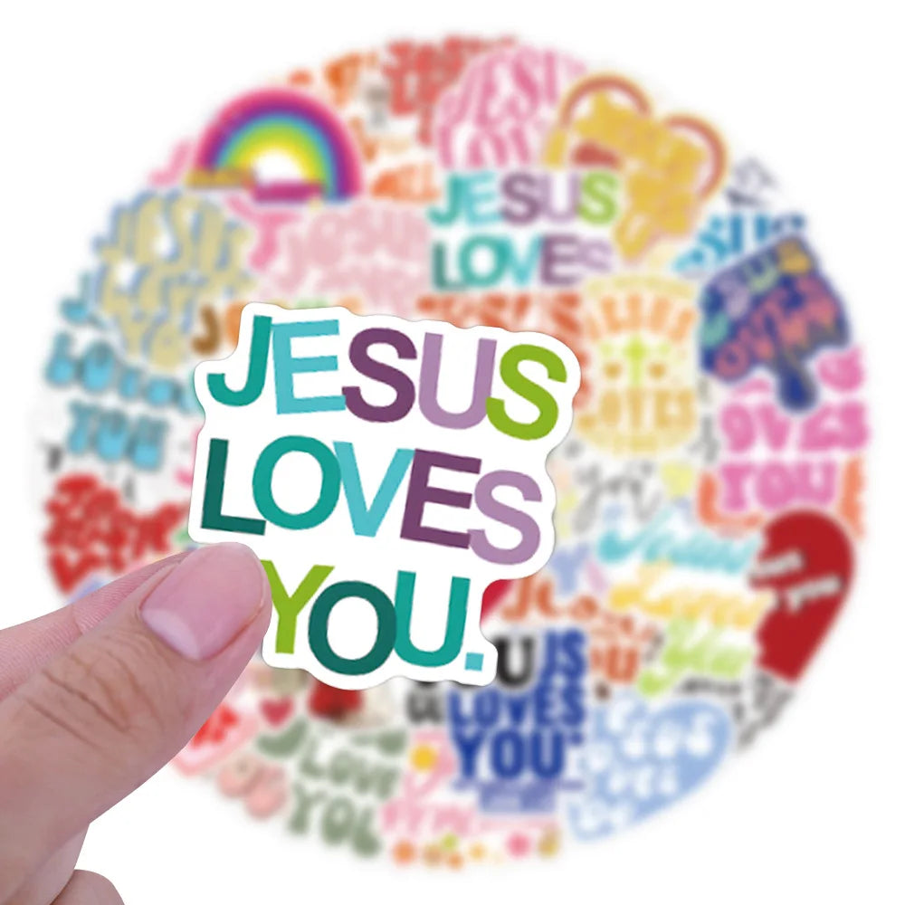 “Jesus Loves You” Graffiti Stickers