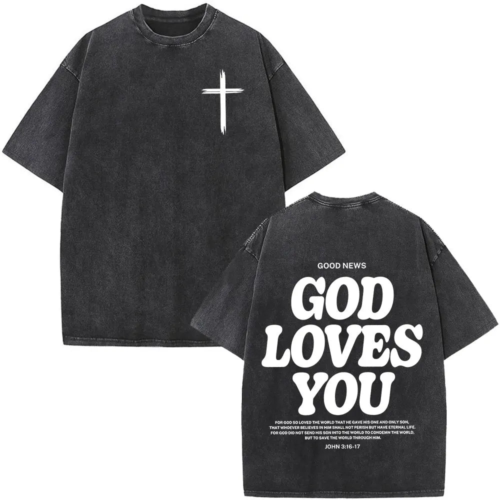 Faith Over Fear Bible Verse Washed Tee