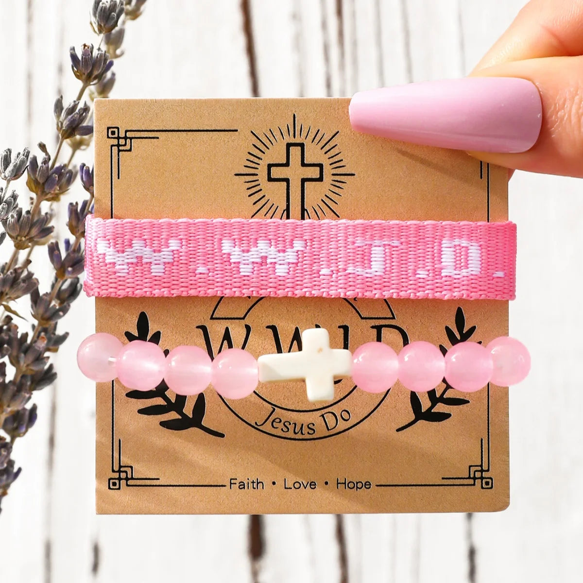 WWJD Beaded Bracelet Set