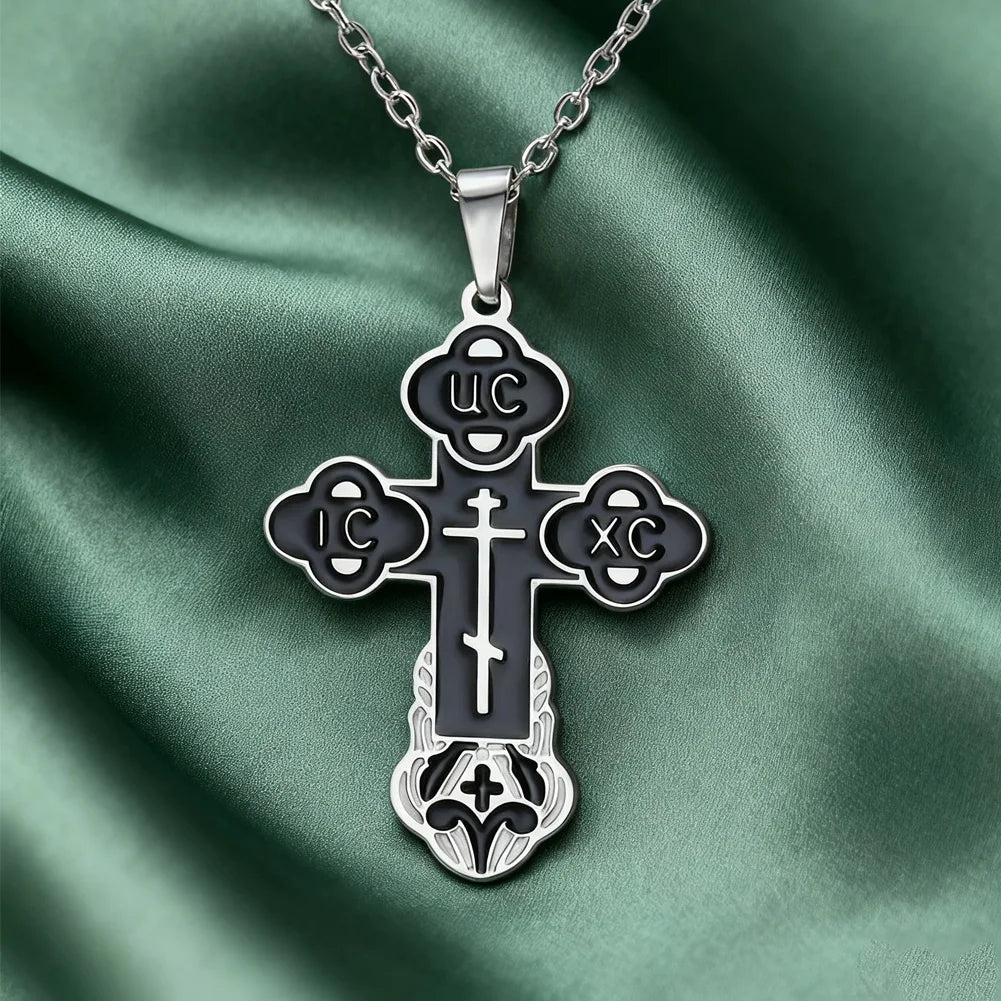 Orthodox Cross Pendant Necklace
