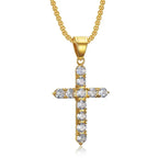 Iced Zircon Cross Necklace