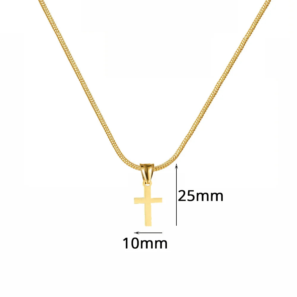 Iced Zircon Cross Necklace
