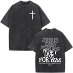 Jesus Faith Overcomes Fear Washed T-Shirt