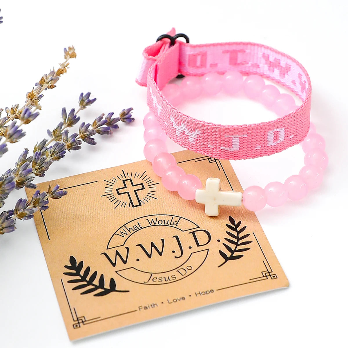 WWJD Beaded Bracelet Set