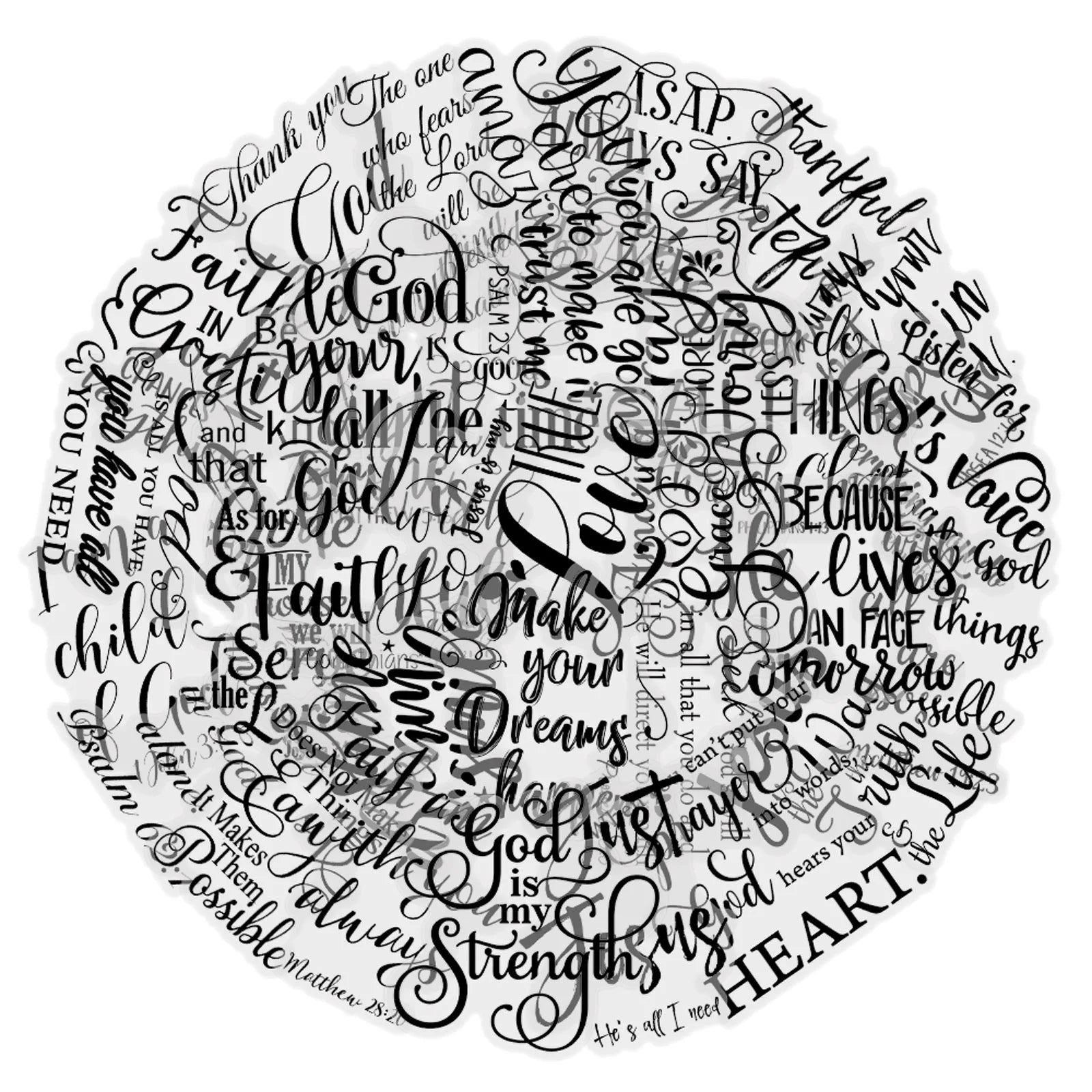 Bible Verse Graffiti Sticker Pack